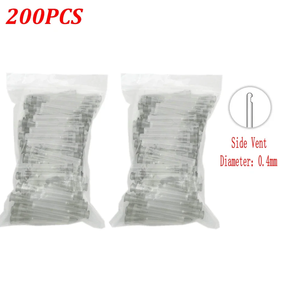 

200Pcs Double Side Hole Dental Endo Syringe Irrigation Needles End Closed for Root Canal Washing Disposable Tips Set