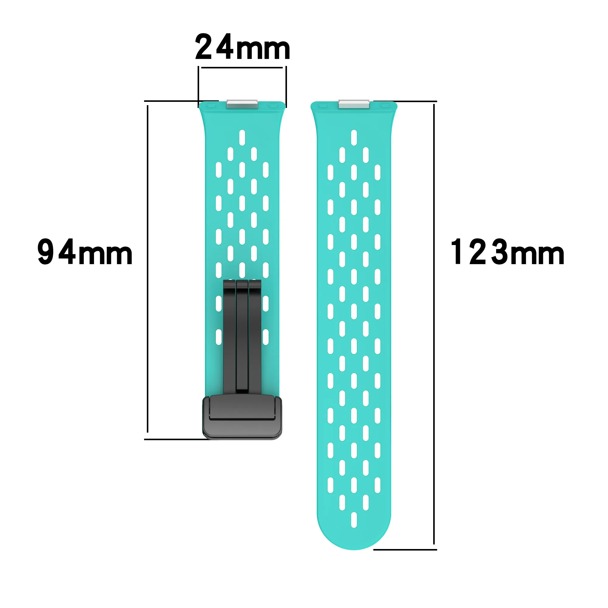 Bracelet magnétique pliable pour montre Huawei, bracelet perforé, respirant, gel de pton, accessoires de bracelet de montre, Fit3