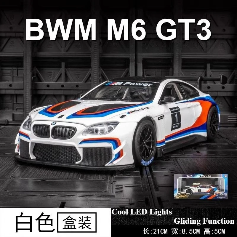 

Масштабная имитация раллийного автомобиля BMW M6 GT3, модель из сплава, спортивный автомобиль, украшение для дисплея, детский игрушечный автомобиль, коллекционное украшение для мальчика