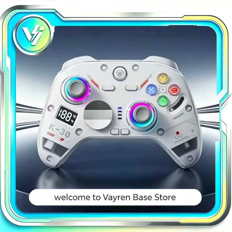 AOLION for K30 Wireless Gaming Controller TMR Joystick Vibration Macro RGB Bluetooth Switch2 PC E-Sports Gaming Desktop Setup