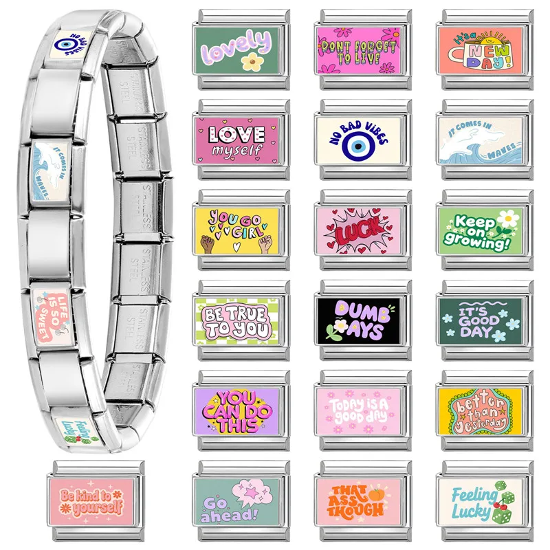 Neue schöne Haustier Katzen und Hunde italienische Charm Links passen 9MM Edelstahl Armband Frauen Männer DIY Herstellung von Schmuck – Detail 11