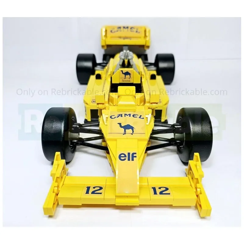 MOC-220329 Giallo Nuovo Lotus 99T Formula Auto Sport Auto Building Blocks Modello 738 Parti • MOC Creativo Ragazzi Bambini Compleanno Giocattolo Regalo