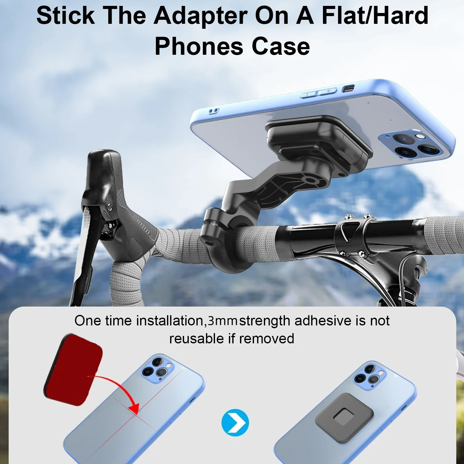 2024 New Bicycle Motorcycle Quick Release Rotating Mobile Phone Stand with Magnetic Suction Buckle Riding Navigation Stand