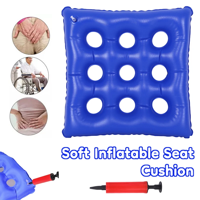 

Home Office Seat Inflatable Soft Cushion Anti-bedsore Square Cushion Comfortable Non-slip Wheelchair Cushion with Pump Kit