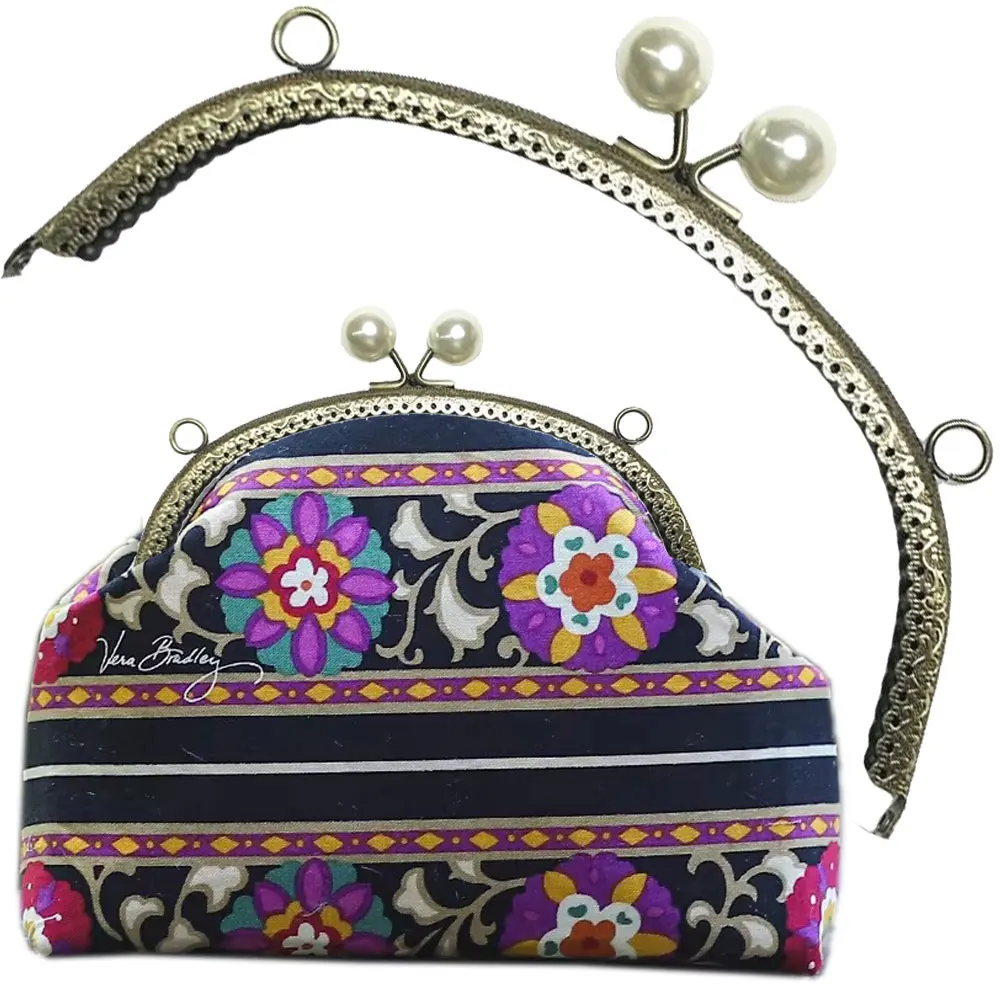 

10PCS 20cm Vintage Metal Purse Frame Kiss Clasp Bag Hardware Candy Color Kiss Clasp Lock Purse Clasp Frame Handle Bag Craft