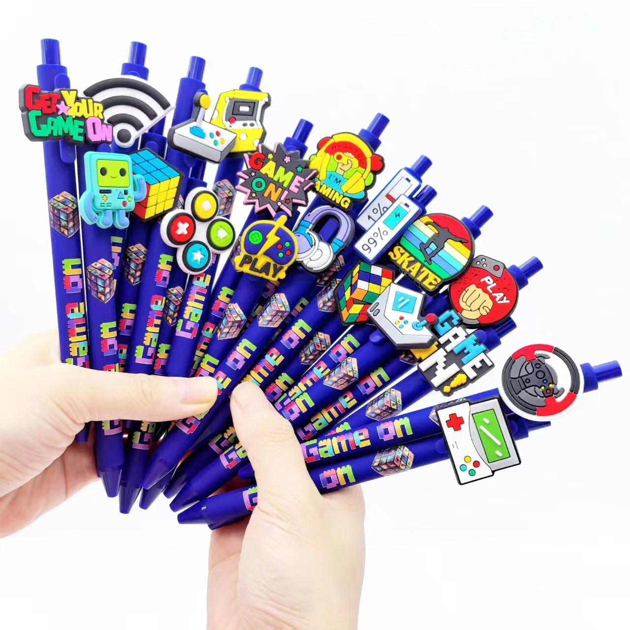 

11 шт./23 шт., шариковая ручка на тему игры, темно-синяя ручка с игровым узором, креативные подарки, гелевая ручка с игрой