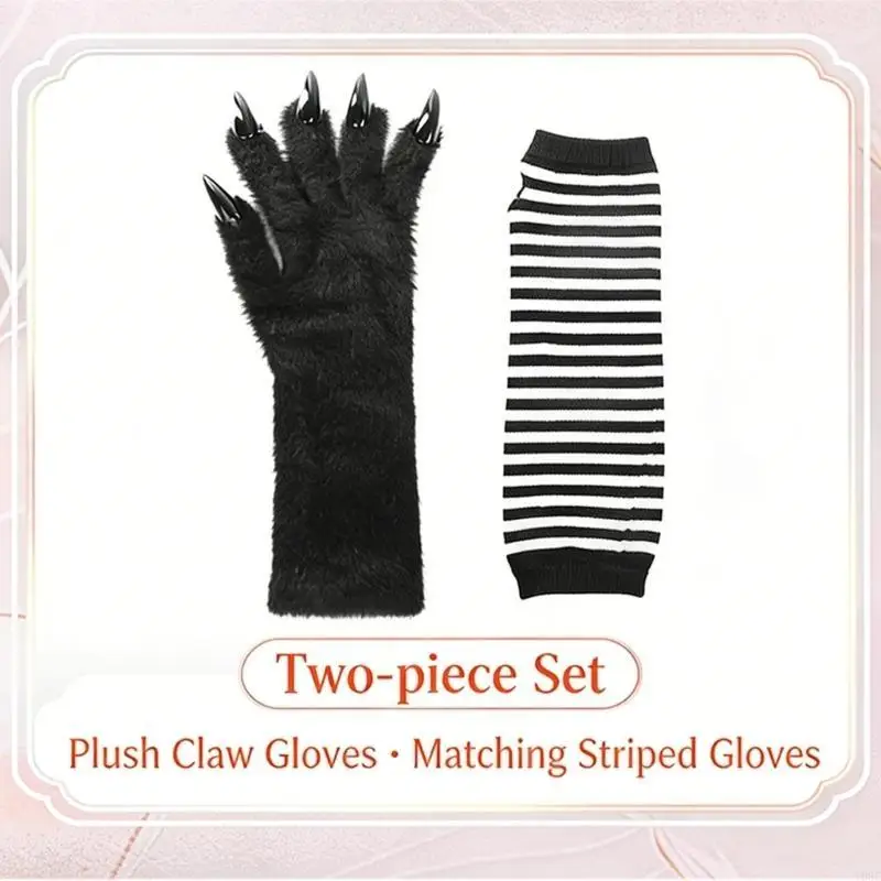 فو الفراء القطط مخلب قفازات Therians الكفوف أفخم Fursuit الكفوف زي هالوين تنكري الحيوان الثعالب الكفوف القفاز النساء الرجال Y08E