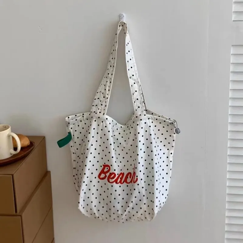

NewCanvas Tote Bag Women Commuting Armpit Bag Letter Print Handbag Fashionable Shoulder Bag