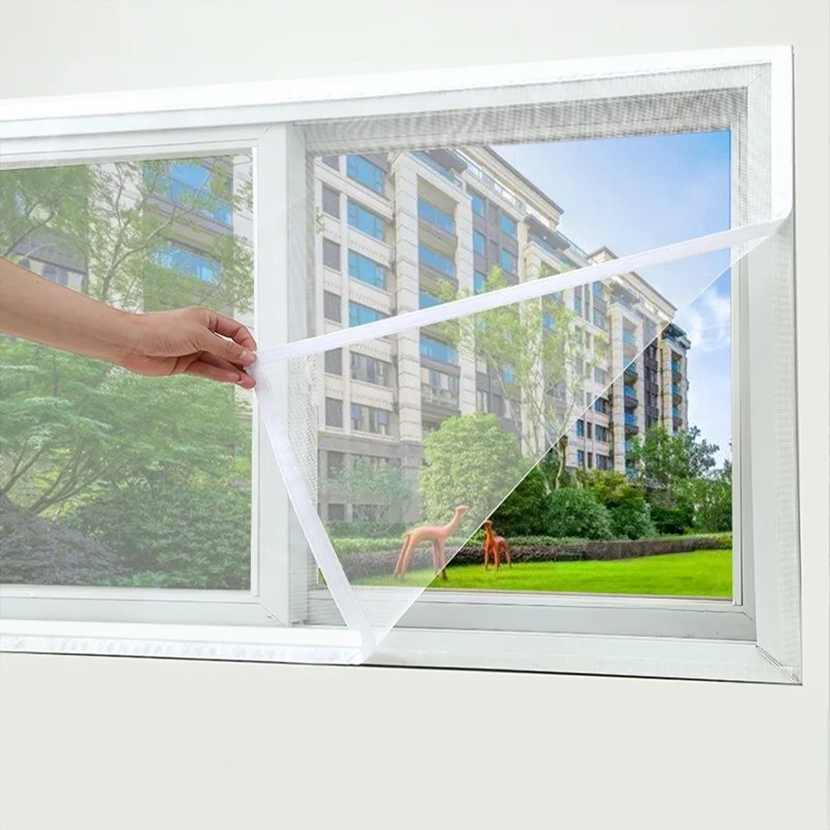 

200x200cm Self-Adhesive Mosquito & Screen – Drill-Installation, Washable & Reusable, Suitable &