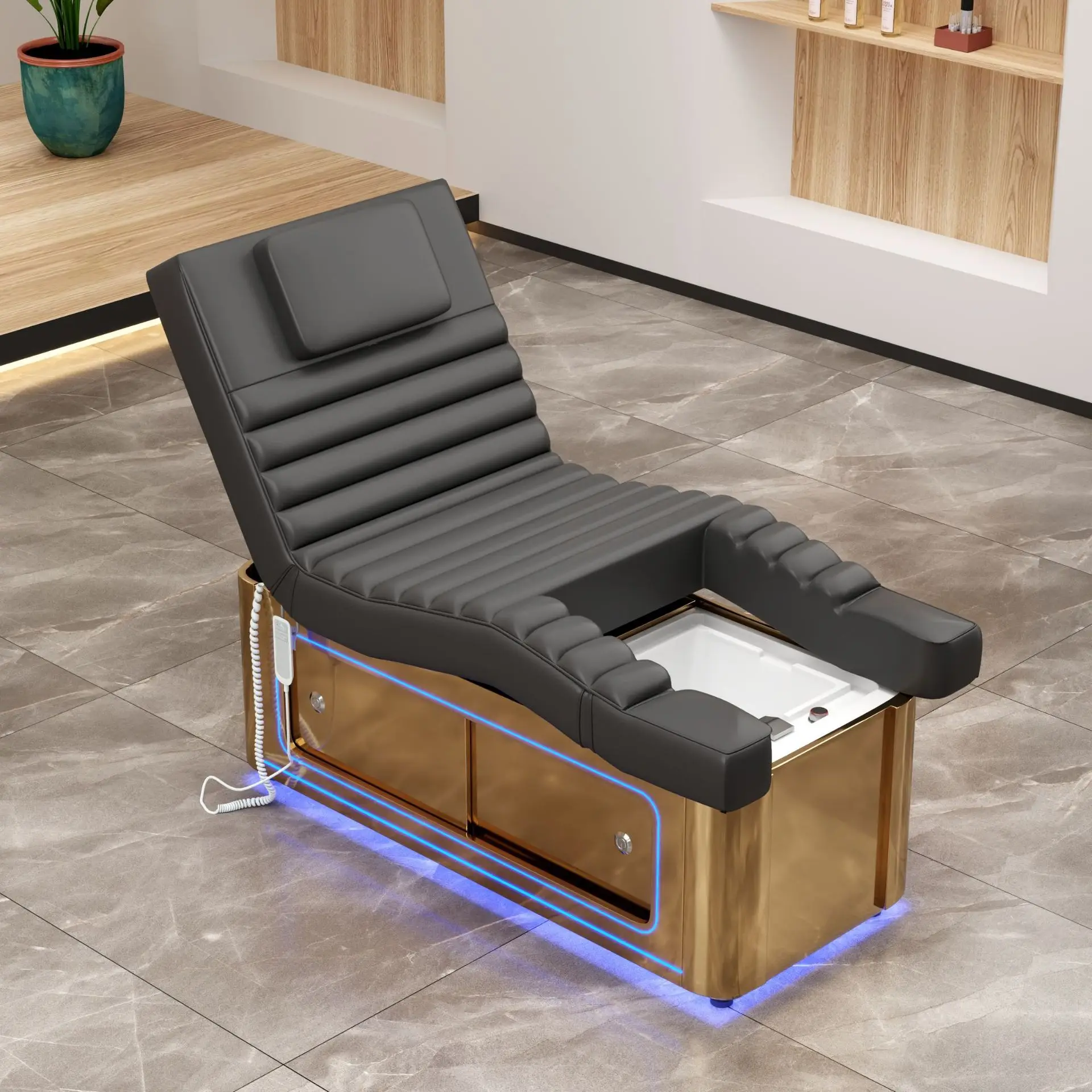 

New electric bed spa shop massage foot massage integrated bed massage eyelash manicure foot chair manufacturer