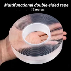 Cinta adhesiva multifuncional de doble cara, pegatinas de pared reutilizables impermeables, pegamento adhesivo fuerte transparente para coche, baño y cocina,Alfombra de cinta Washi resistente al calor Nano, rollos