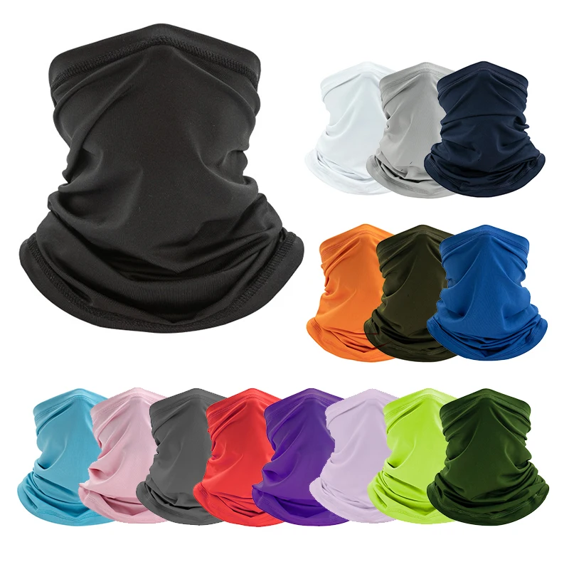 Motorcycle Ice Silk Helmet Balaclava Breathable Sunscreen Outdoor Sweat Wicking Driving Fishing Neck Headgear Moto Accessories