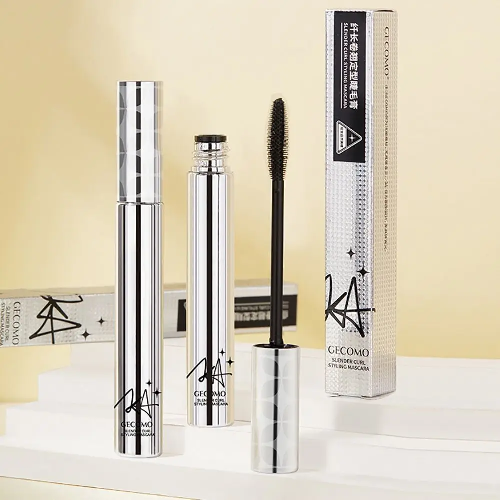 

New Waterproof Mascara Fine Comb Quick-drying Eyelash Base Curly Dense Not Smudge Small Silver Tube Mascara Women