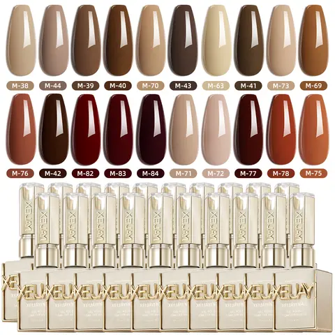 XEIJAYI 20-teiliges 15 ml hochglänzendes Gel-Nagellack-Set in mehreren Farben, Soak Off UV/LED, Formaldehyd und alkoholfrei, perfekt