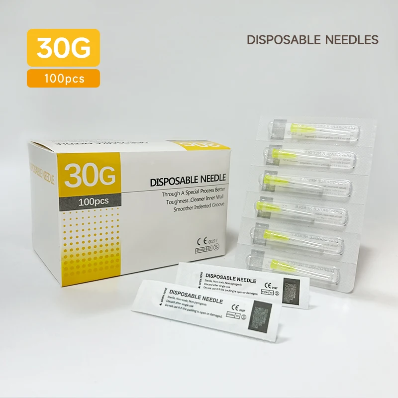 

100pcs/box Painless Small Disposable Needle 30G 4mm 6mm 8mm13mm 25mm Eyelid Tool Needles