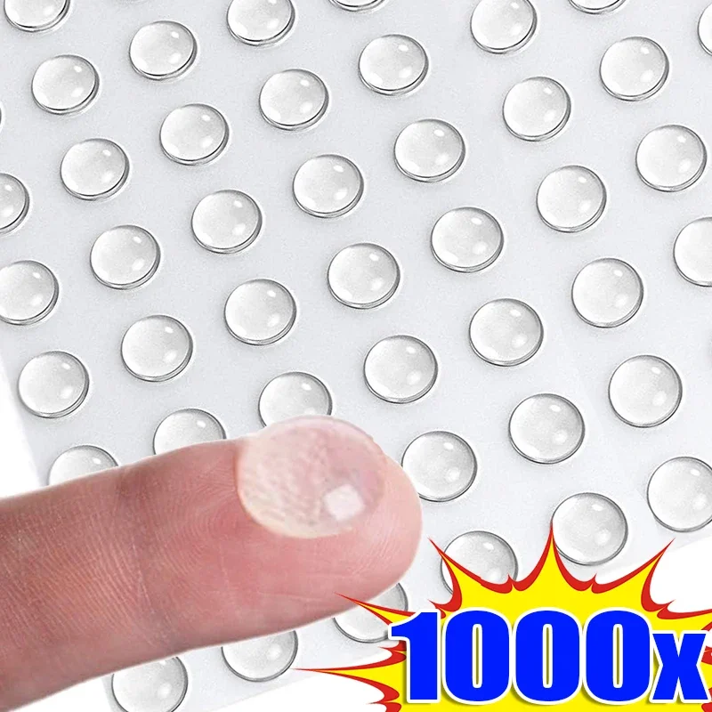 100-1000pcs Mini Adhesive Buffer Pads Non-Slip Clear Dots Cabinet Silicone Door Stopper Wall Protector Reduce Noise Tiny Bumpons