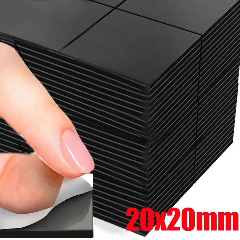 20PCS Square Magnetic Sheets Self Adhesive Magnets Soft Magnetic Sheet for Household Office Flexible Stickers Craft Fridge Decor