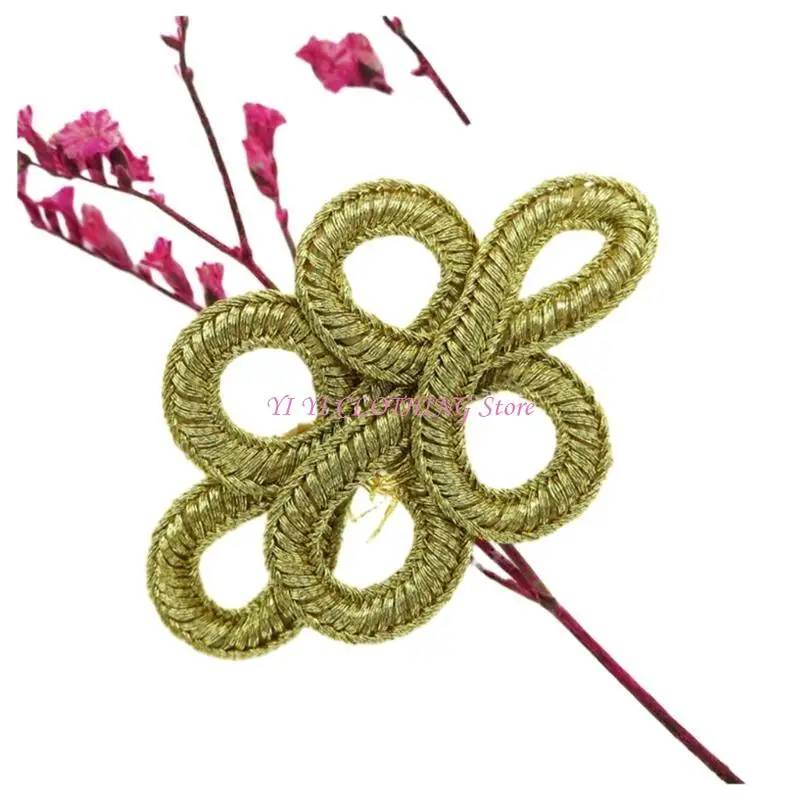 Chinese Gold Thread Buttons for Cheongsam - usage example