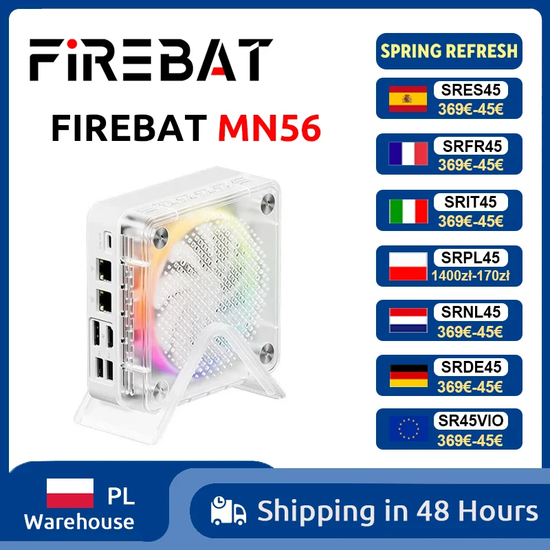 FIREBAT MN56 MINI PC AMD R7-8745HS H 255 Windows11 DDR5 16 GB + 512 GB SSD 8 Cores Desktop Computer BT 5.2 WIFI6 HDMI TYPE-C USB