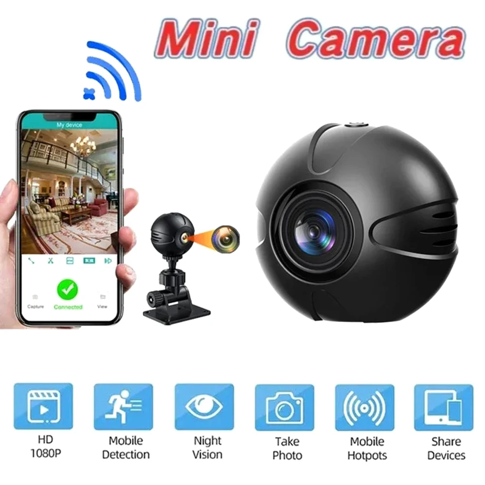 mini wifi ip camera 1080p hd sem fio mini webcam suporte infravermelho night vision motion detection camera de vigilancia sem fio 01