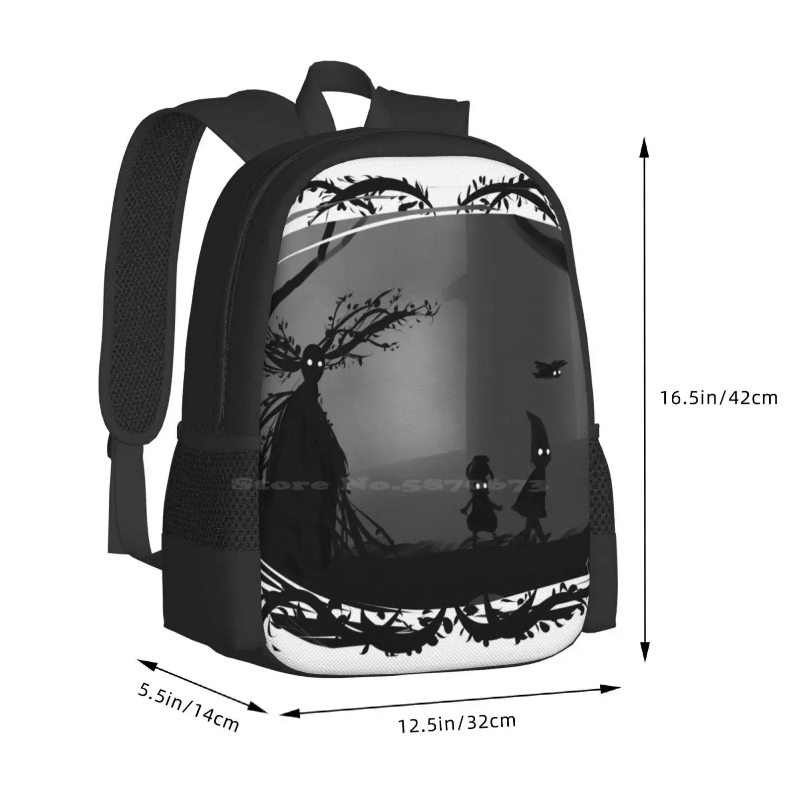 Bolsa de diseño con patrón de pared sobre el Limbo, mochila para estudiantes, juego Limbo, Wert, Wirt, Freddy Fact, Bluebird