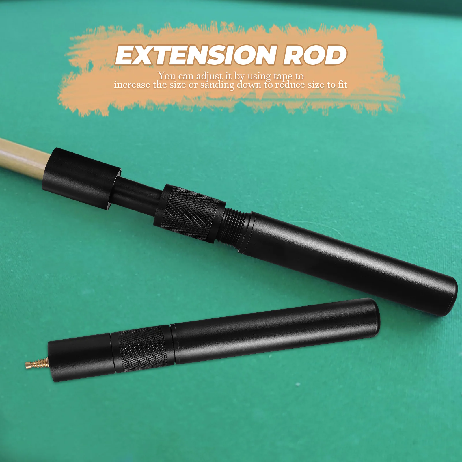 

Extended Handle Pool Cue Extender Billiard Aluminum Stick Billiards Extension Rod
