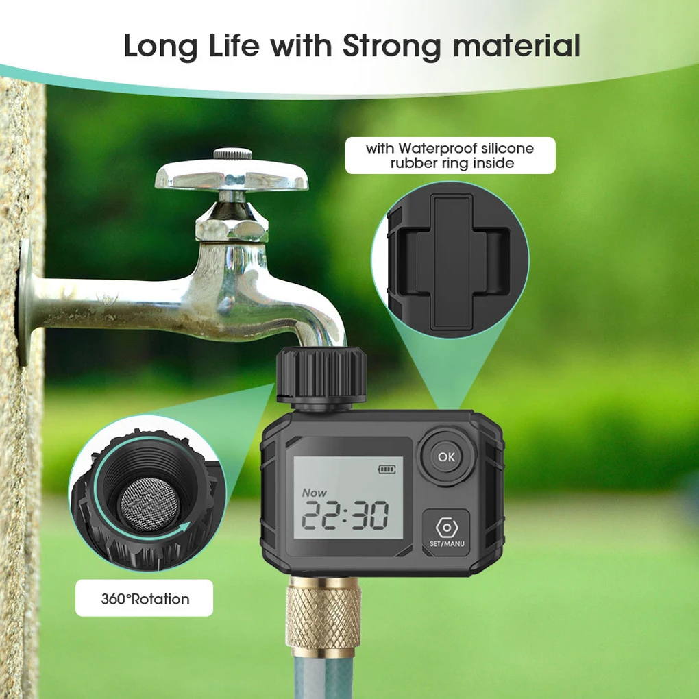 

Large Screen Display Garden Watering Timer Irrigation Controller Digital Programmable Faucet Watering Irrigation System