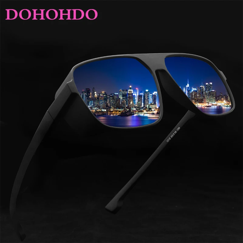 DOHOHDO Classic Polarized Sunglasses Men Women Retro Brand Designer Male Sun Glasses HD Mirror Driving Fishing Square Sunglasses