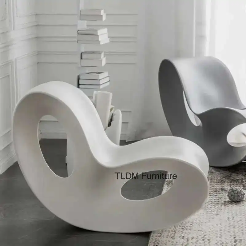 

Nordic Designer Rocking Chair Creative Home Lounge Chair Villa Living Room Balcony Bedroom Lazy Lounge Area Sofa Bed N p