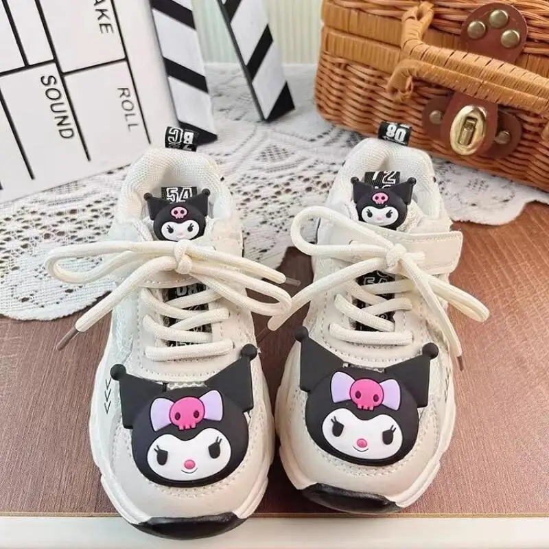 

Hello Kitty Kawaii Children's Sneakers Breathable Mesh Cute Cartoon Girl Dad Shoes Sanrio cute sweetAnimation Peripheral Gift