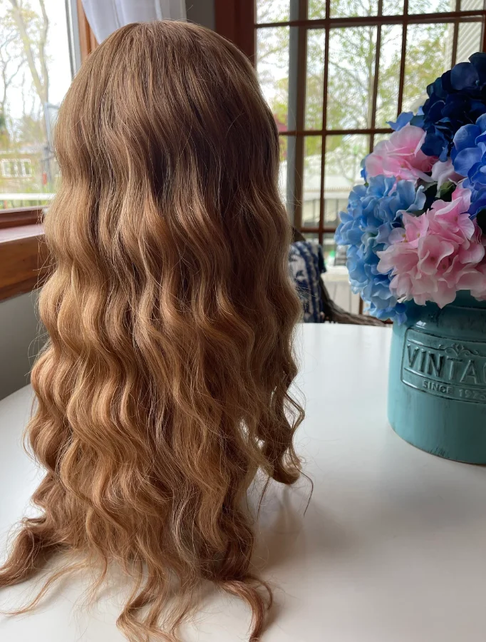 تسليط الضوء على العسل شقراء الاصطناعية الدانتيل شعر مستعار أمامي للنساء موجة عميقة شعر مستعار رخيصة الشحن السريع عالية الكثافة الباروكات تأثيري استخدام #5