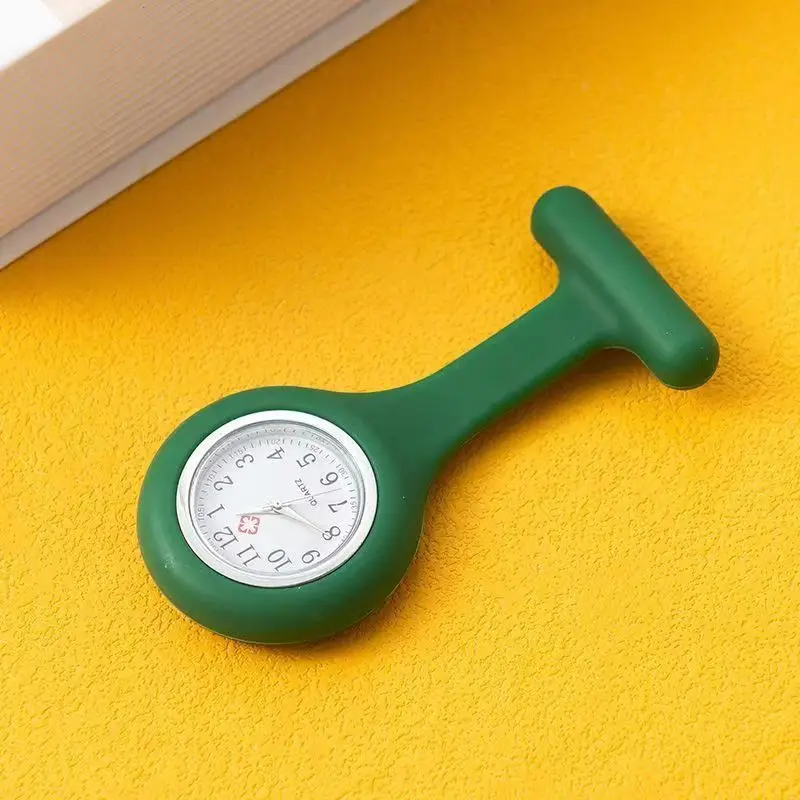 Foreign Trade Silicone Nurse Watch Student Pocket Watch Pin Pocket Watch Factory in Stock Can Be Fixedlogo Men's and Women's Wat