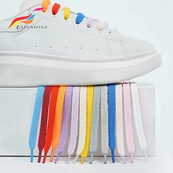 1Pair Flat Shoelaces for Sneakers 37colors Fabric Shoe laces White Black Shoe lace Boot Laces for Shoes Classic Soft Shoestrings