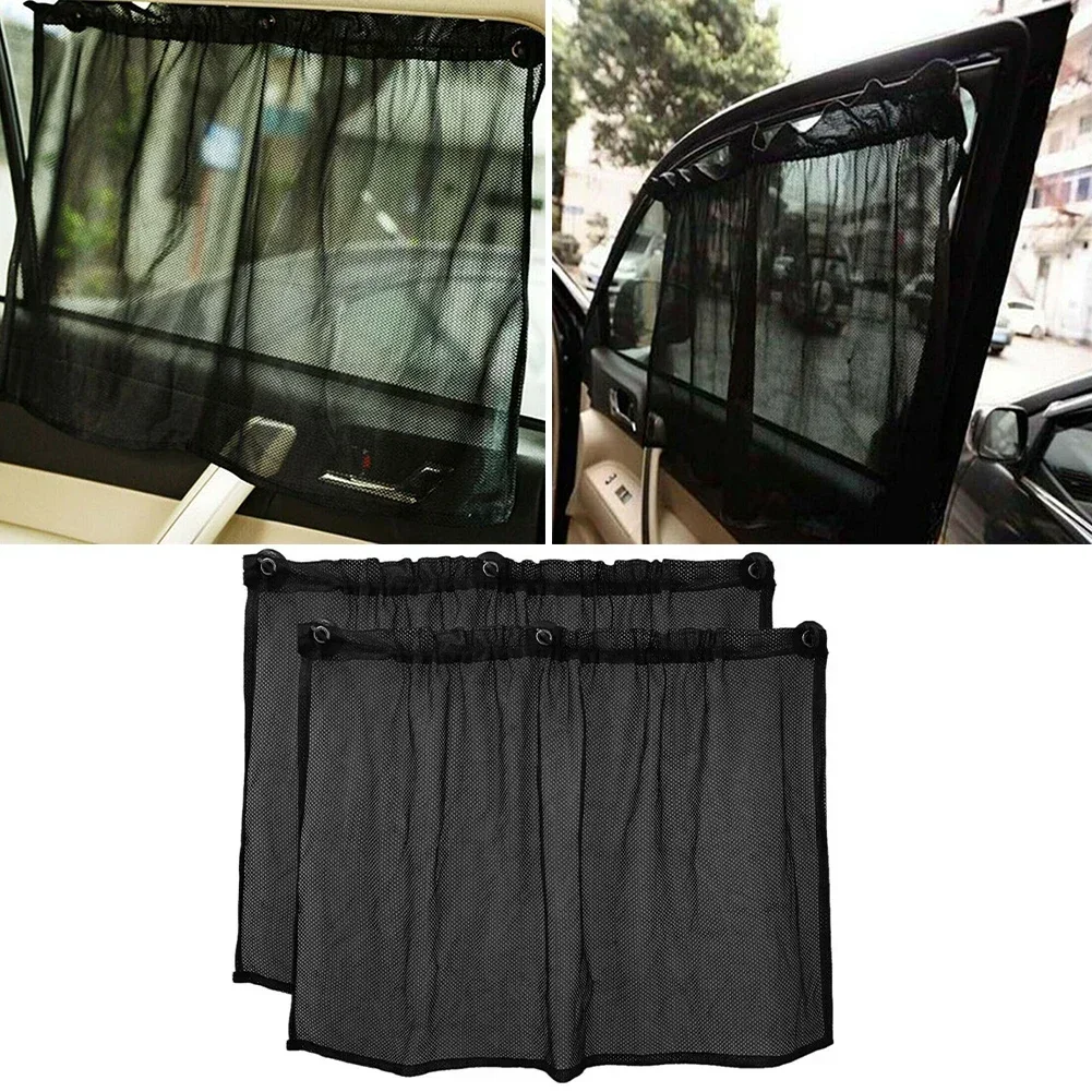 Block Car Sun Blinds And Rear Foldable 50*75cm A Pair For Side Sunshade Shield White Sucker Windshield Cycling Black Auto Tools