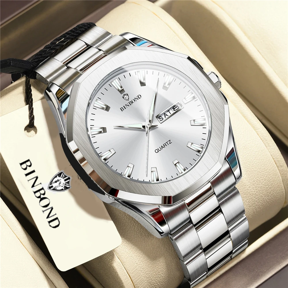 Fashion Quartz Wristwatches Luxury Brand Classic Model Simple Dress Men Watch Gifts For Man Automatic Watches Mens White Clock
