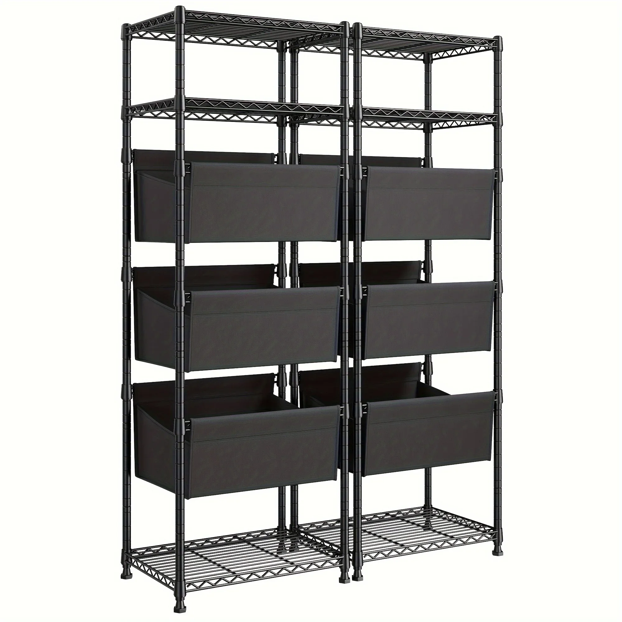 6-Tier Adjustable Metal Shelving Rack-Durable Storage Solution for Pantry,Kitchen  Home-Spacious,Easy-Configure,72 H X 18 W X 12