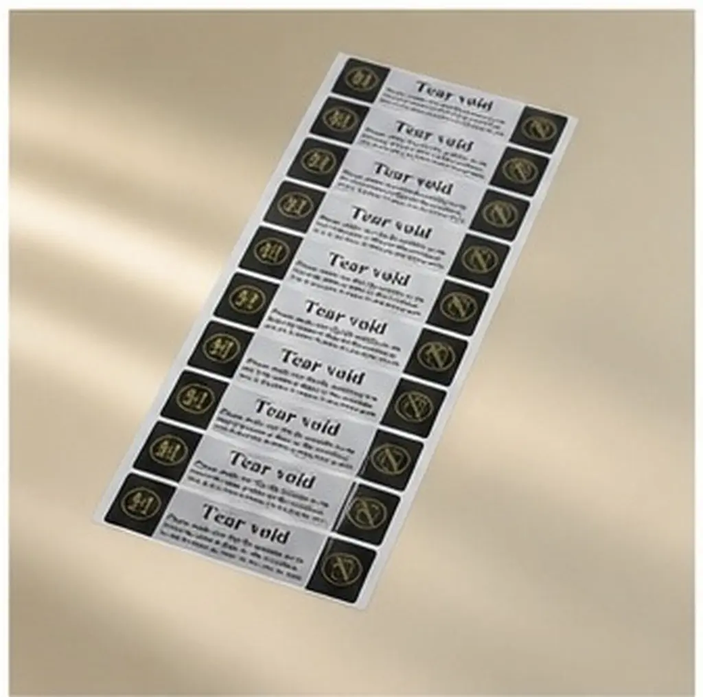200Pcs Tamper Evident Void Package Stickers Matte Silver Security Seals Warranty Void Barcode Labels for Food Medicine