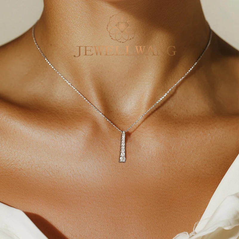 

JEWELLWANG Customizes 0.20Ctw Moissanite Necklaces for Men Women S925 Silver Necklaces As Holiday Gifts Halloween Gift Parties