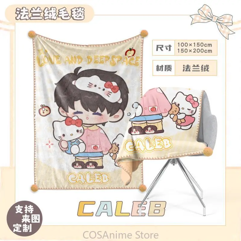 

Фланелевое одеяло-плед Love and Deepspace с персонажами Рафаэль, Ксавьер, Силус, аниме-косплей, для дома, дивана, обеденного перерыва, сна, кровати