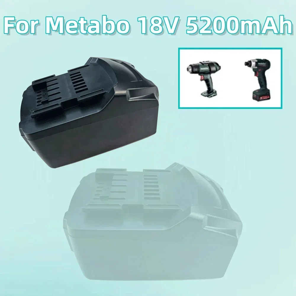 18V 5200mah for Metabo Cordless Power Tool Drill Drivers Wrench Hammers for Metabo 18V Battery 625592000 625591000