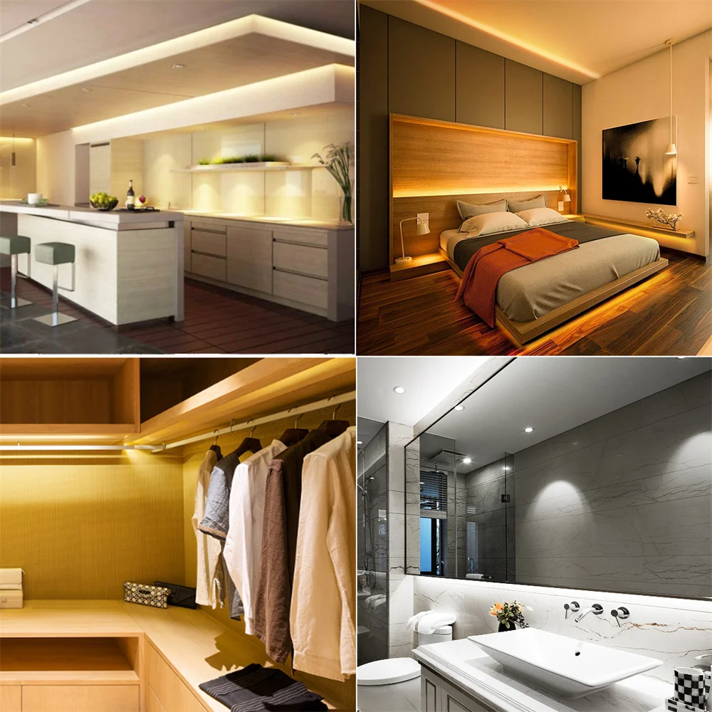 5 فولت USB COB Led قطاع أضواء مع 3key باهتة مرنة ديود الشريط الأبيض الدافئ الأبيض لغرفة التلفزيون مرآة الخلفية إضاءة الخزانة