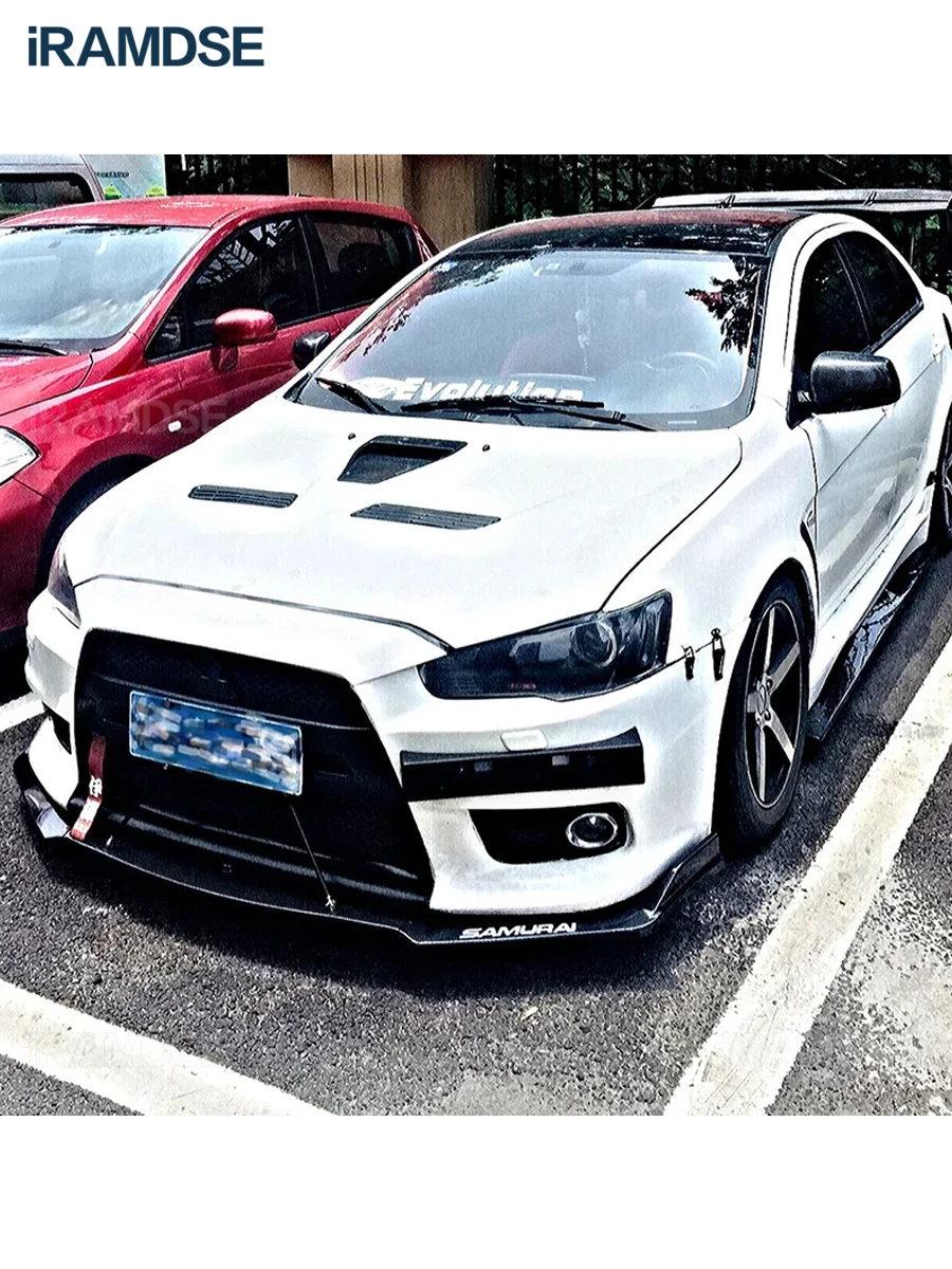 Front Splitter for Lancer EX Evo 2013 - 2016 Bumper Spoiler Protector Plate Lip Body Kit Car Decorative Strip Chin Shovel