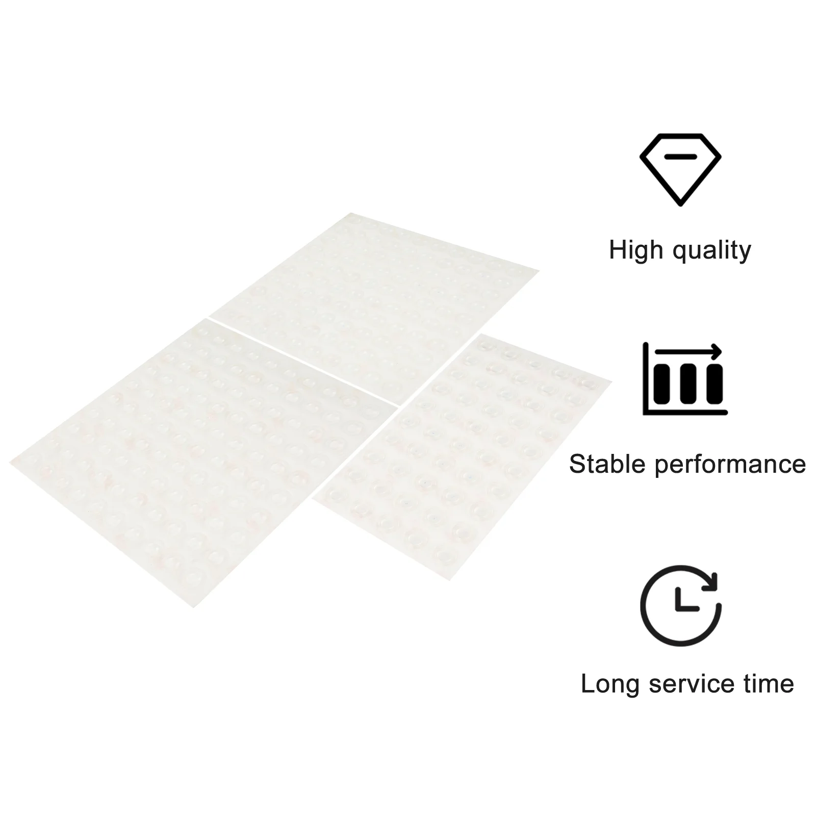 250 Pcs Anti-collision Particles Adhesive Stopper Pad Silicone Buffer Clear Bumpers Sound Dampening