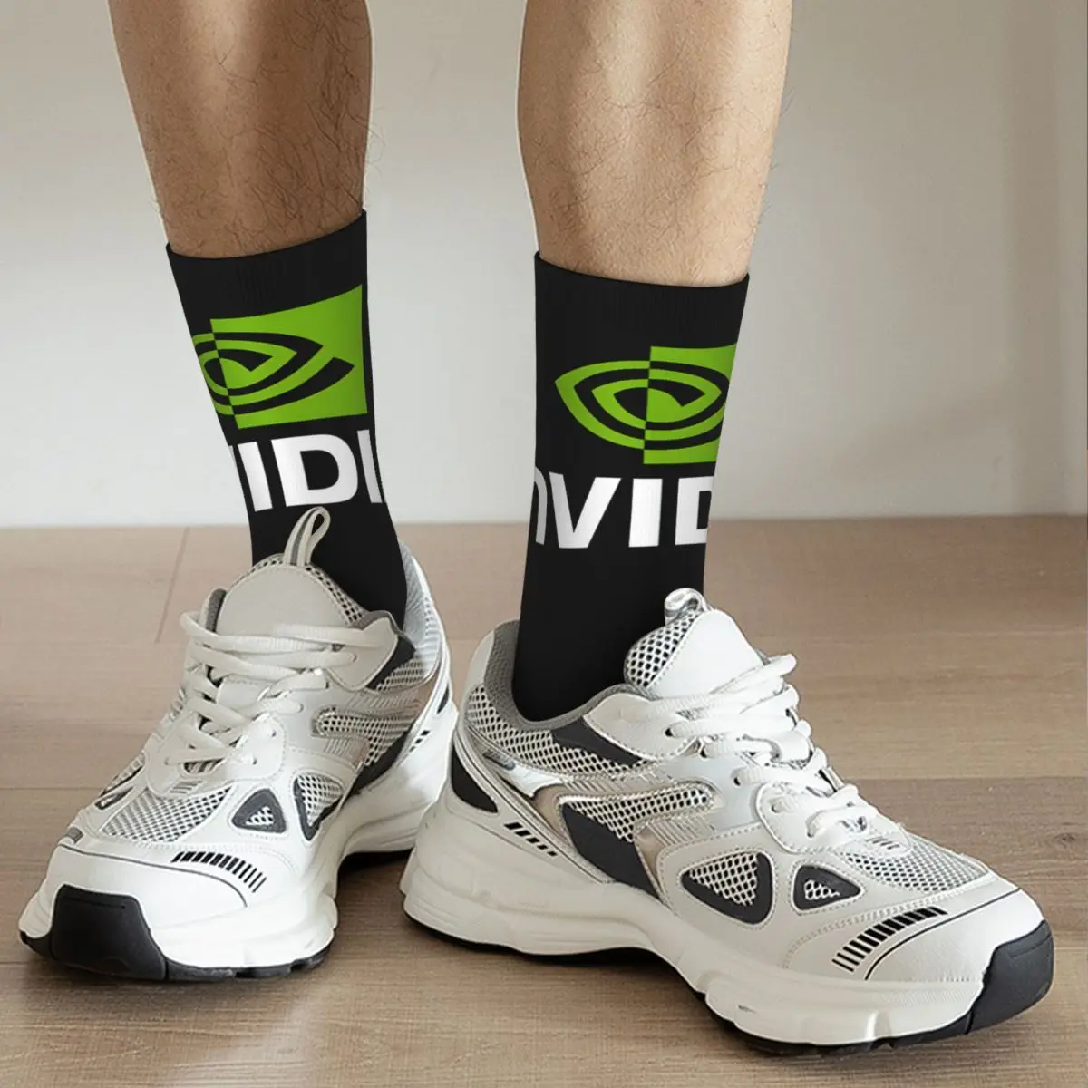 Crazy compression Terrific Sock for Men Vintage Nvidia Quality Pattern Crew Sock Casual