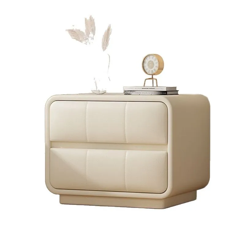 

Soft bag bedside table wood simple bedside table Cream wind ins bedroom storage cabinet Children's room Floor storage cabinet