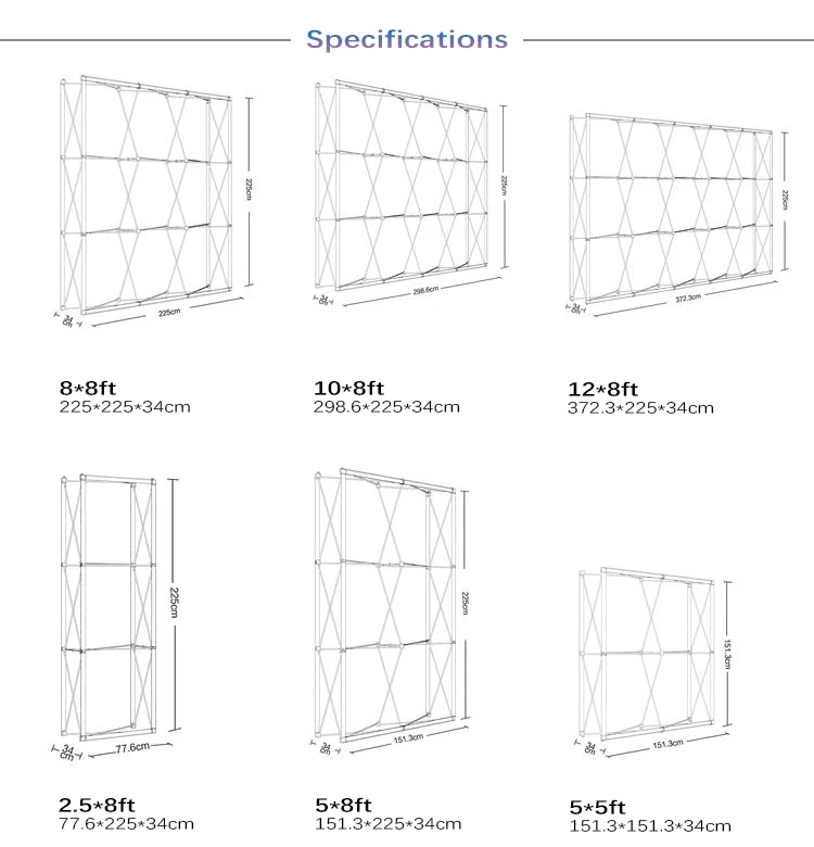 راية كشك المعرض المحمولة الخلفية النسيج Led عرض موقف مخصص صندوق إضاءة عرض تجاري المنبثقة #6