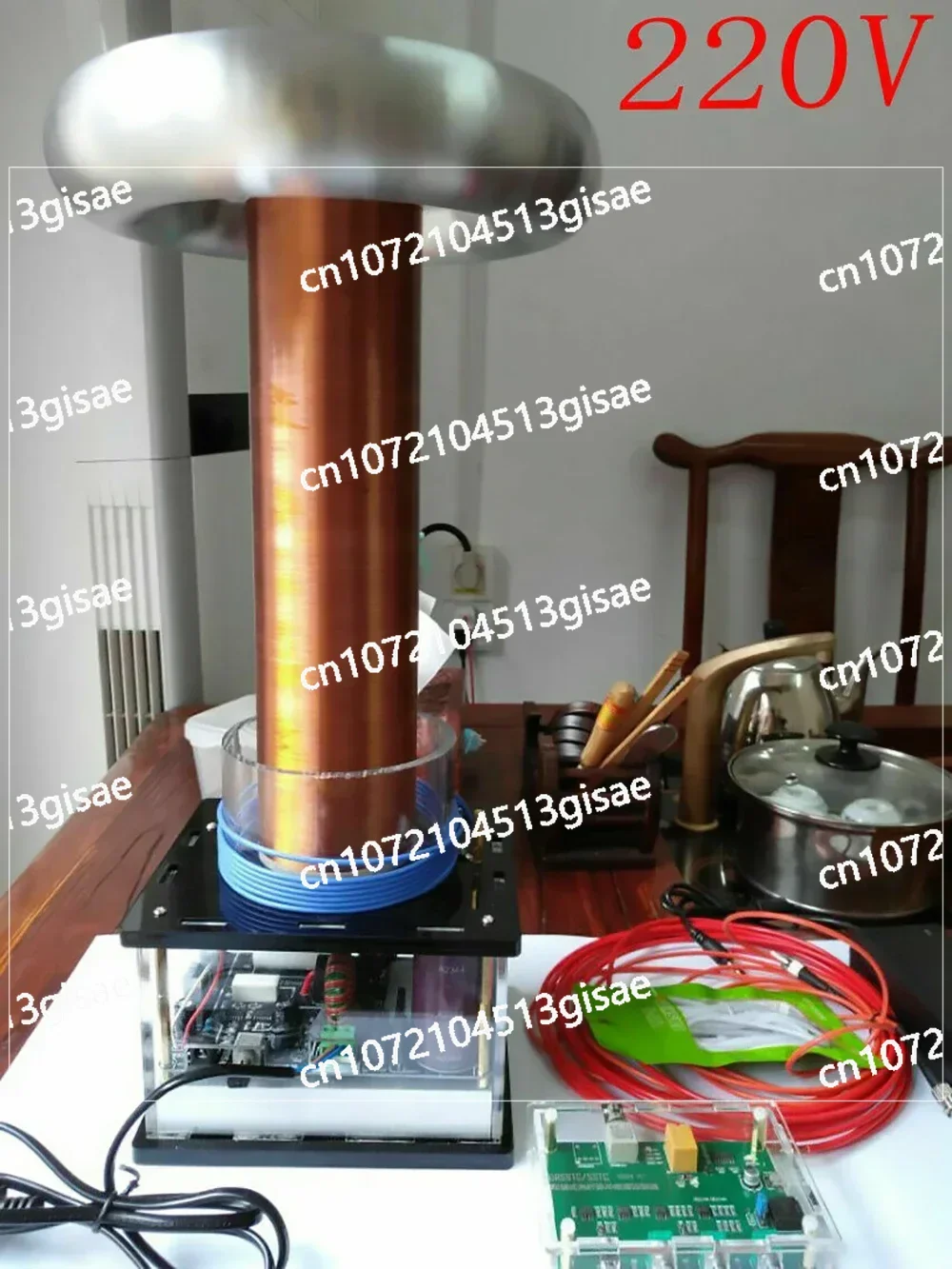 

Large 220V Coil Induction Arc Music Tesla Coil Large Pulse