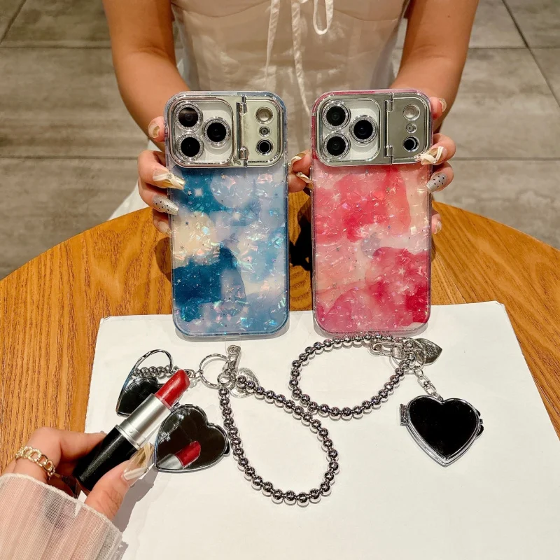 

Applicableiphone SeriesiPhone17New Phone Case15pro17promaxMinimalist high-end shell pattern gradient pink13pro16promaxSilver-gre