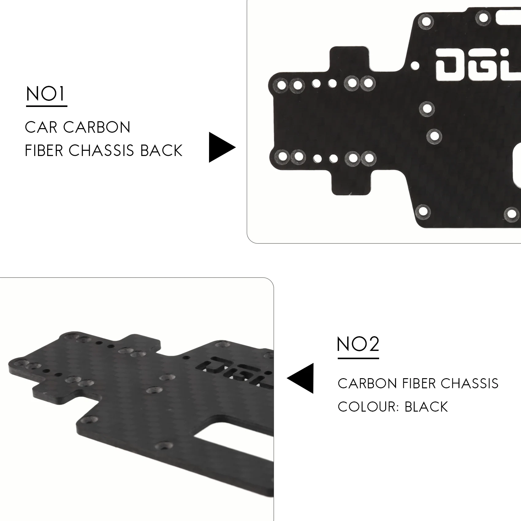 For Wltoys K969 K979 K989 K999 P929 P939 1:28 RC Car Spare Parts Upgraded Carbon Fiber Chassis Car Bottom Low Body Shell - view 5
