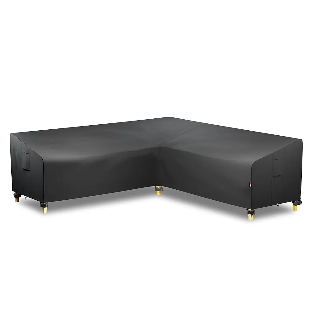 

Outdoor Sectional Cover For 85 X 85 H L-Shaped Patio Sofa Waterproof Weatherproof 600D Heavy Duty Garden Furniture Cover For